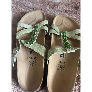 Birkenstock size 38 green saint Patrick’s day ware